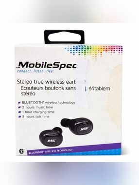 MobileSpec True Wireless Bluetooth Earbuds NEW